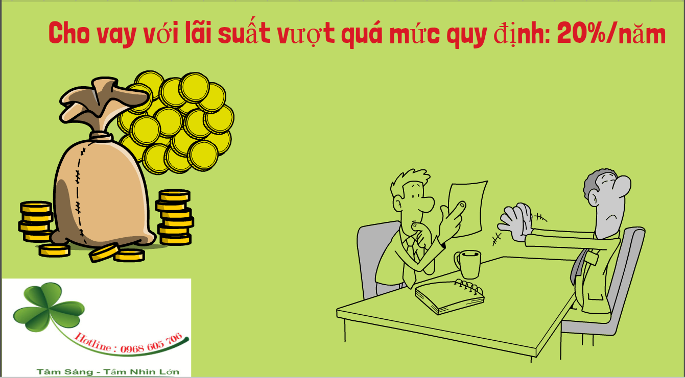 Cho vay voi lai suat vuot qua muc quy dinh 20 nam - Cho vay với l&atilde;i suất vượt qu&aacute; mức quy định 20%/năm